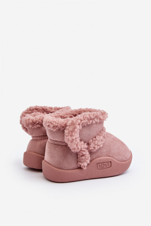 Kindersnowboots met zelfklevende sluitingen in roze kleur Unitia