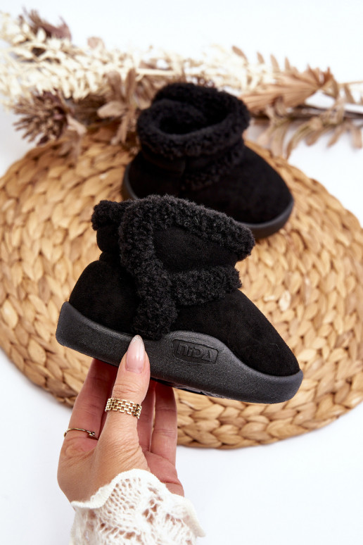 Kindersnowboots met zelfklevende sluitingen in de kleur Unitia zwart Kindersnowboots met zelfklevende sluitingen in de kleur Unitia zwart