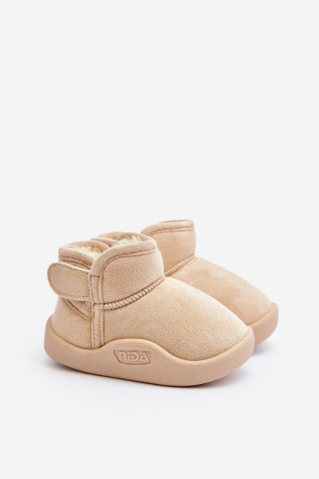 Gewärmte Kinder-Schneestiefel mit Fell innen in der Farbe Beige Benigna