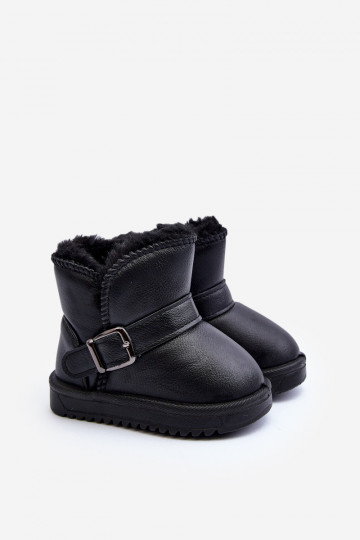 Öko-Schneestiefel für Kinder mit Riemen in der Farbe Schwarz von Orinor