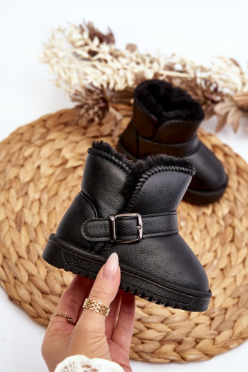 Öko-Schneestiefel für Kinder mit Riemen in der Farbe Schwarz von Orinor 2