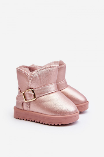 Bottes de neige Eco enfants à lanières rose Orinor