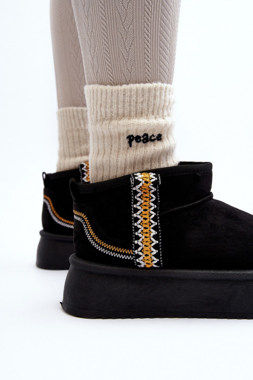 bottes de neige à plateforme à motif - Udra noir