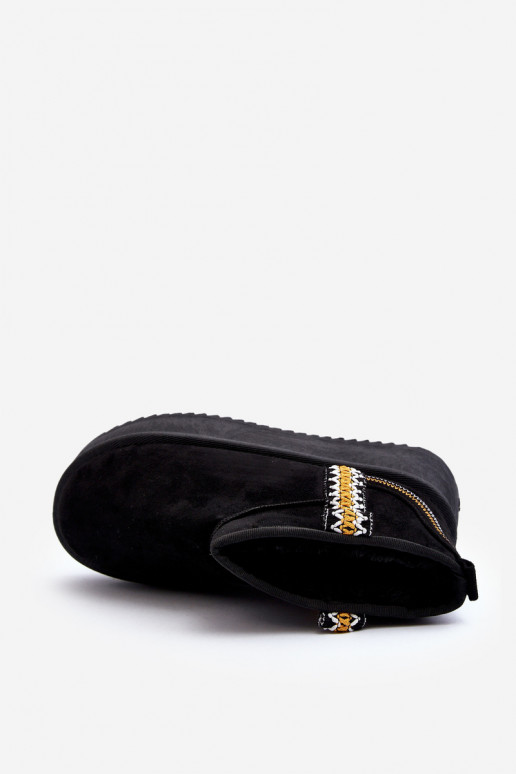 bottes de neige à plateforme à motif - Udra noir