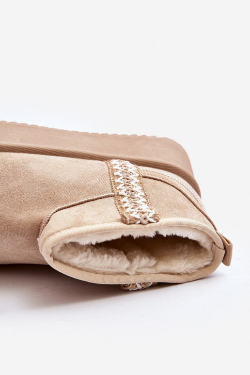 bottes de neige à plateforme à motifs en beige Udra