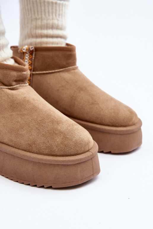 bottes de neige à plateforme à motifs - Udra marron
