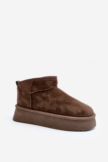 bottes de neige à semelle massive de couleur kaki Caliksa