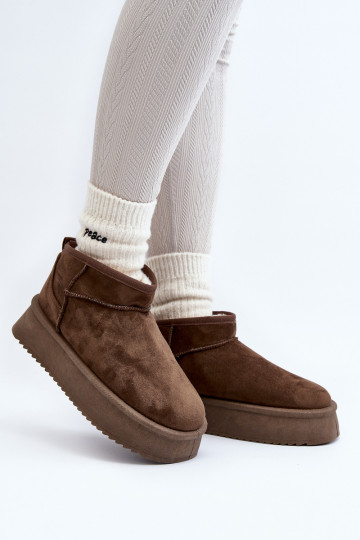 bottes de neige à semelle massive de couleur kaki Caliksa 2