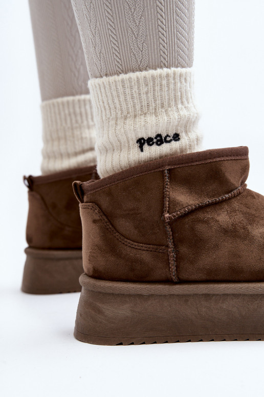 bottes de neige à semelle massive de couleur kaki Caliksa