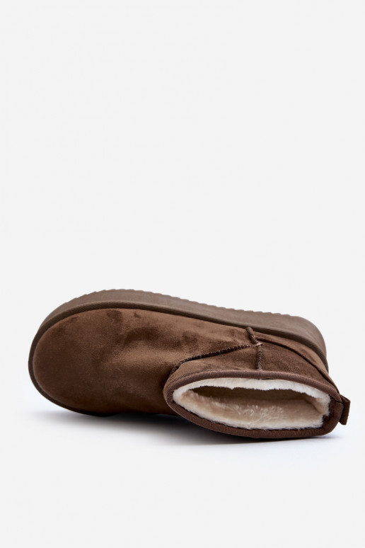 Schneestiefel mit massiver Sohle in der Farbe Khaki von Caliksa Schneestiefel mit massiver Sohle in der Farbe Khaki von Caliksa