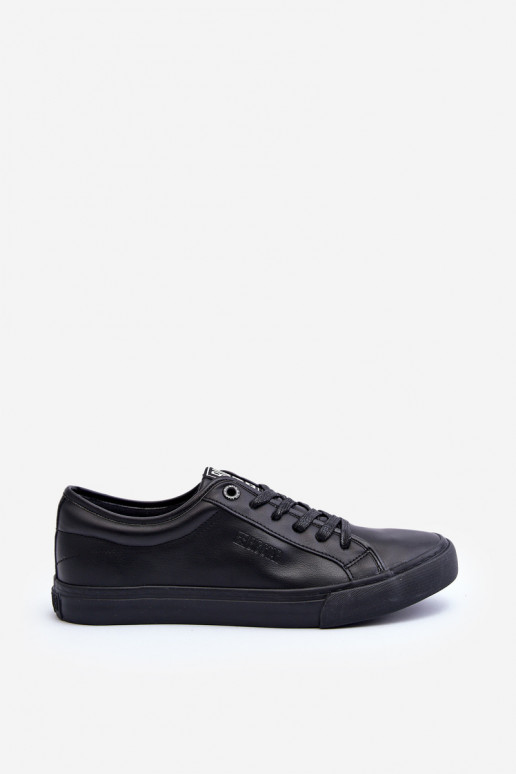 chaussures de loisirs en cuir écologique de couleur noire Big Star JJ174234