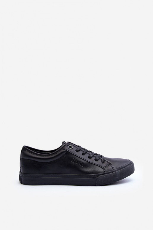 chaussures de loisirs en cuir écologique de couleur noire Big Star JJ174234