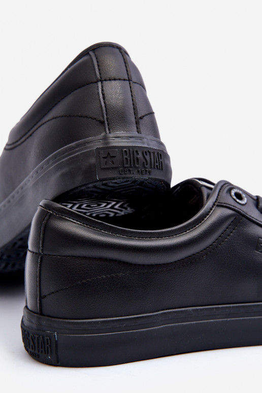chaussures de loisirs en cuir écologique de couleur noire Big Star JJ174234 chaussures de loisirs en cuir écologique de couleur noire Big Star JJ174234