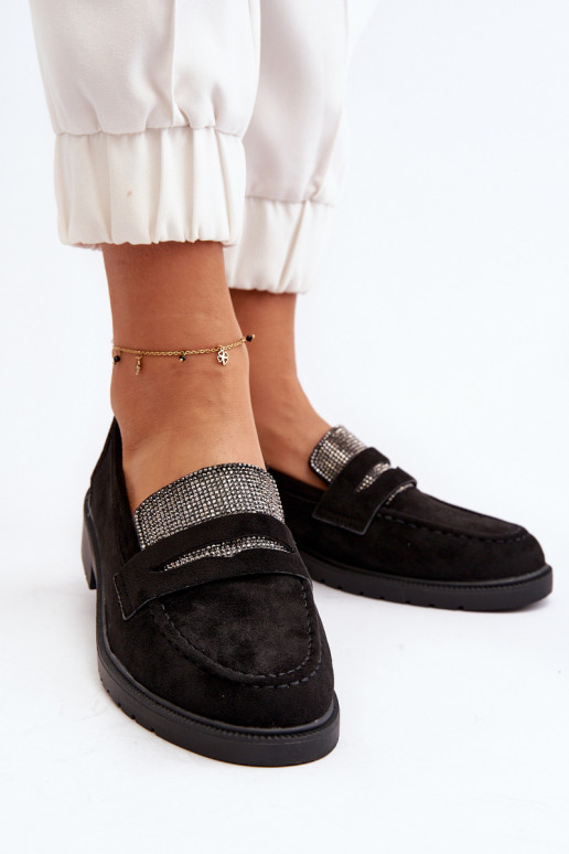 Mocassins décorés de couleur noire pour Dananei Mocassins décorés de couleur noire pour Dananei