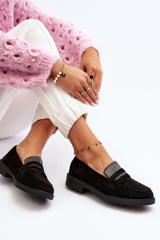 Mocassins décorés de couleur noire pour Dananei Mocassins décorés de couleur noire pour Dananei