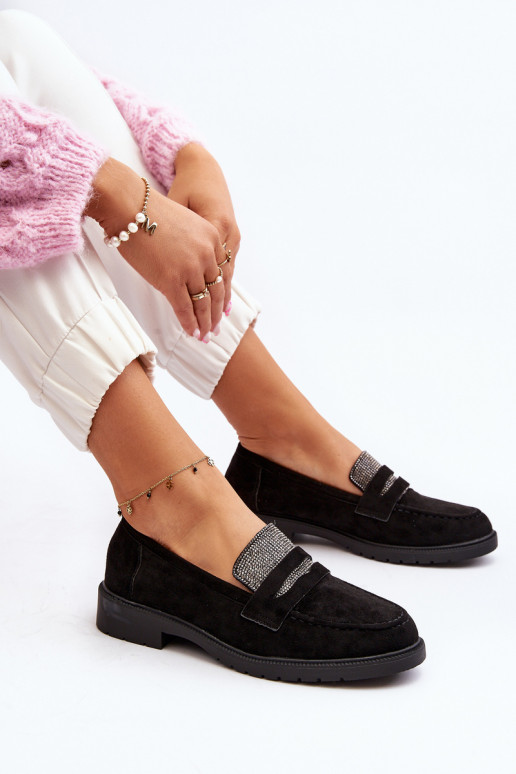 Mocassins décorés de couleur noire pour Dananei Mocassins décorés de couleur noire pour Dananei