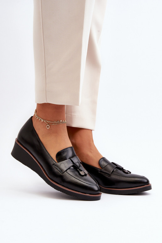 chaussures avec ornements de couleur noire Miliret