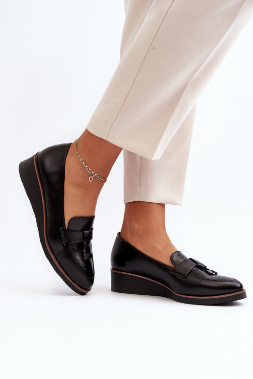 chaussures avec ornements de couleur noire Miliret