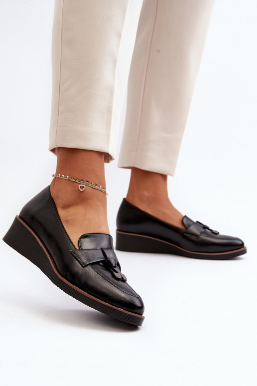 chaussures avec ornements de couleur noire Miliret