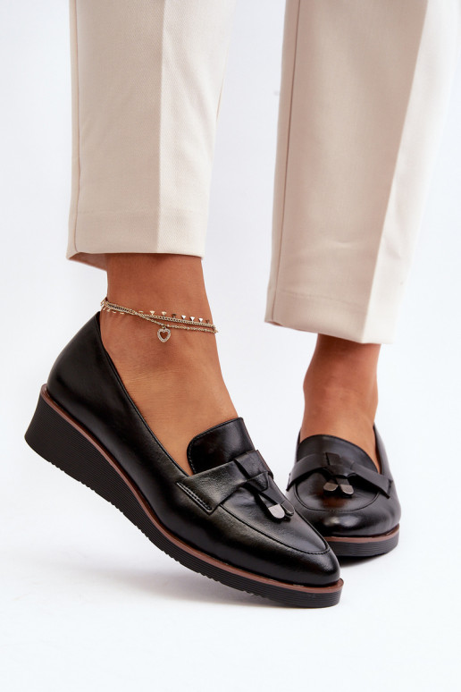 chaussures avec ornements de couleur noire Miliret