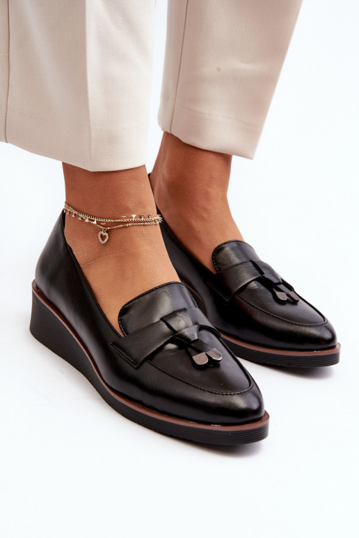 chaussures avec ornements de couleur noire Miliret