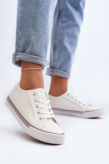 Chaussures pour femmes en éco-cuir de couleur blanche Lirean
