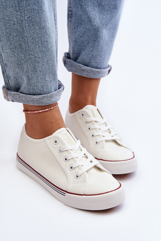 Chaussures pour femmes en éco-cuir de couleur blanche Lirean