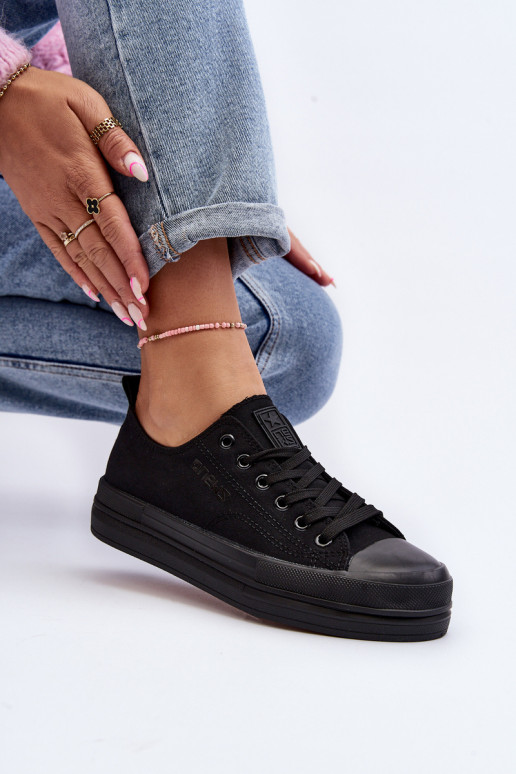 Textil-Sneaker in der Farbe Schwarz von Staneva Textil-Sneaker in der Farbe Schwarz von Staneva