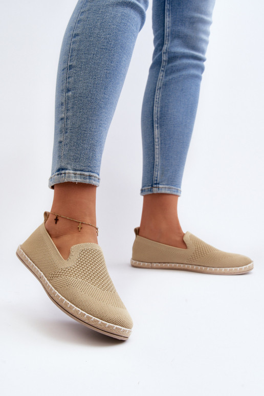 Espadrilles van het resistente model in beige kleur Harmonie Espadrilles van het resistente model in beige kleur Harmonie