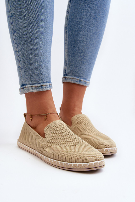Espadrilles van het resistente model in beige kleur Harmonie Espadrilles van het resistente model in beige kleur Harmonie