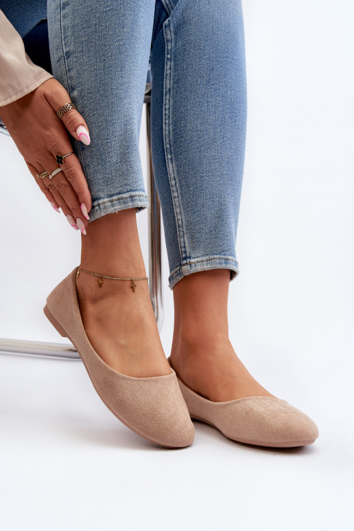 Ballerines Lasota en daim beige
