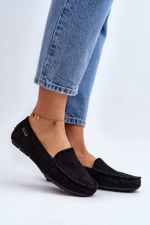 avec éléments ajourés Mocassins couleur noir Rasirna