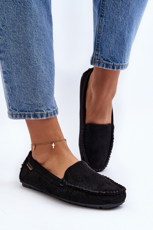 avec éléments ajourés Mocassins couleur noir Rasirna