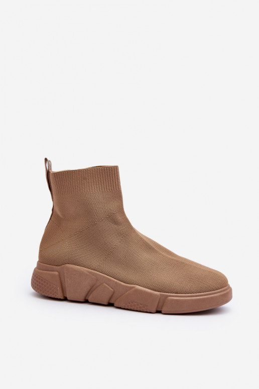 sportschoenen met een sokachtige zool in de beige kleur Zirila sportschoenen met een sokachtige zool in de beige kleur Zirila