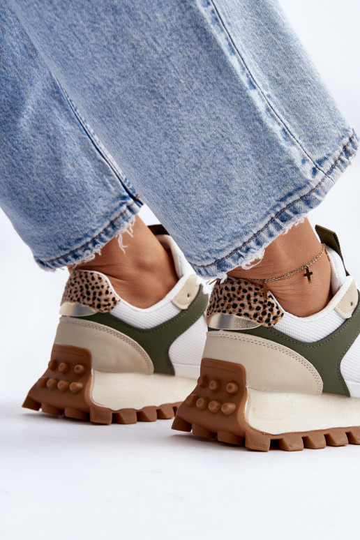 Baskets modèle chaussures de sport couleur beige-vert Ralita Baskets modèle chaussures de sport couleur beige-vert Ralita