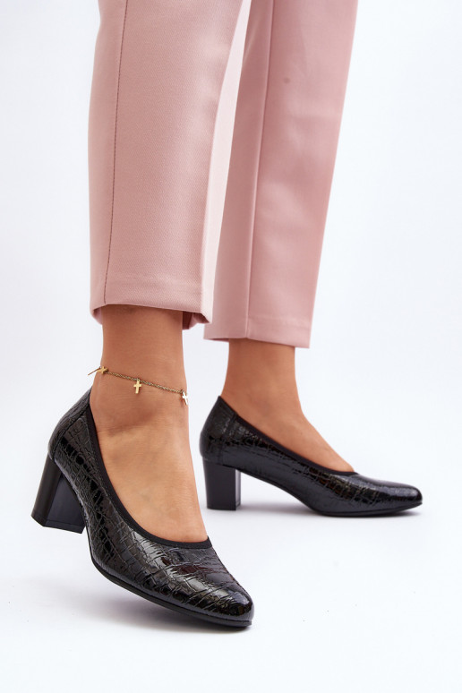 avec effet laqué Chaussures avec impression couleur noir Cynania avec effet laqué Chaussures avec impression couleur noir Cynania