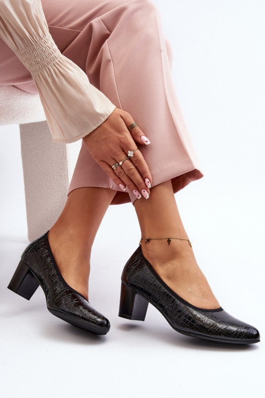 avec effet laqué Chaussures avec impression couleur noir Cynania avec effet laqué Chaussures avec impression couleur noir Cynania