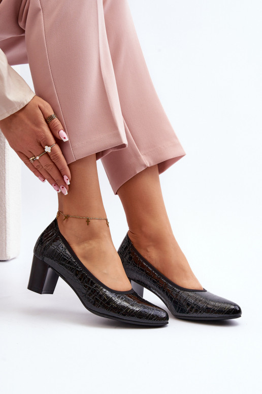 avec effet laqué Chaussures avec impression couleur noir Cynania avec effet laqué Chaussures avec impression couleur noir Cynania