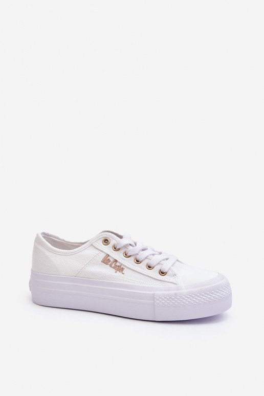 Chaussures plateforme pour femmes Lee Cooper LCW-24-31-2725 blanc