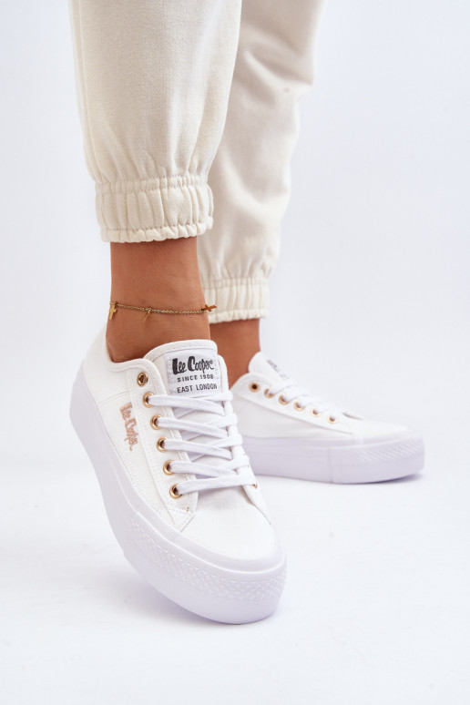 Damesplatformschoenen Lee Cooper LCW-24-31-2725 wit Damesplatformschoenen Lee Cooper LCW-24-31-2725 wit