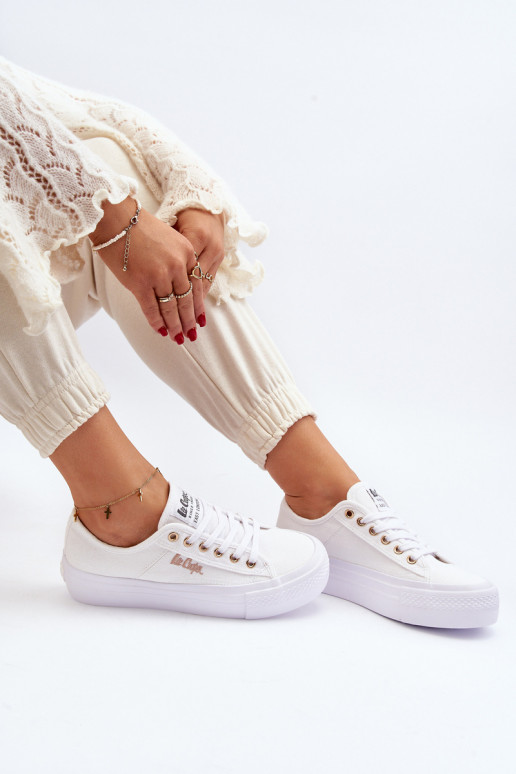 Damesplatformschoenen Lee Cooper LCW-24-31-2725 wit Damesplatformschoenen Lee Cooper LCW-24-31-2725 wit