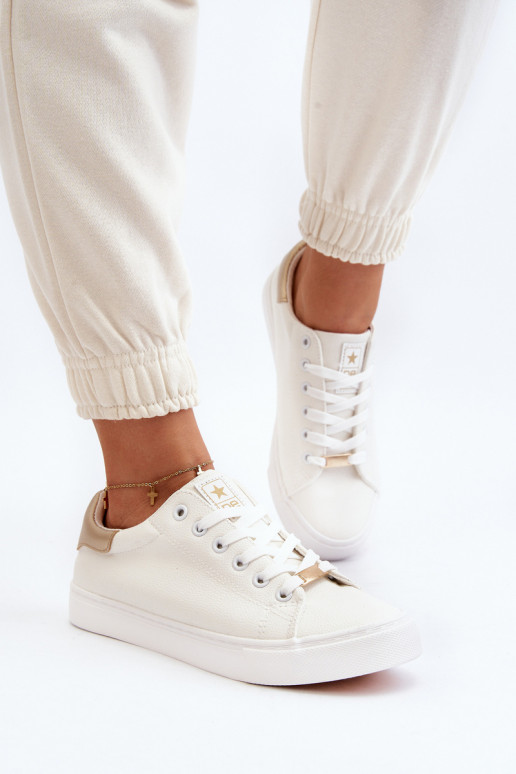 Chaussures de loisirs en éco-cuir de couleur blanche Tiraelle