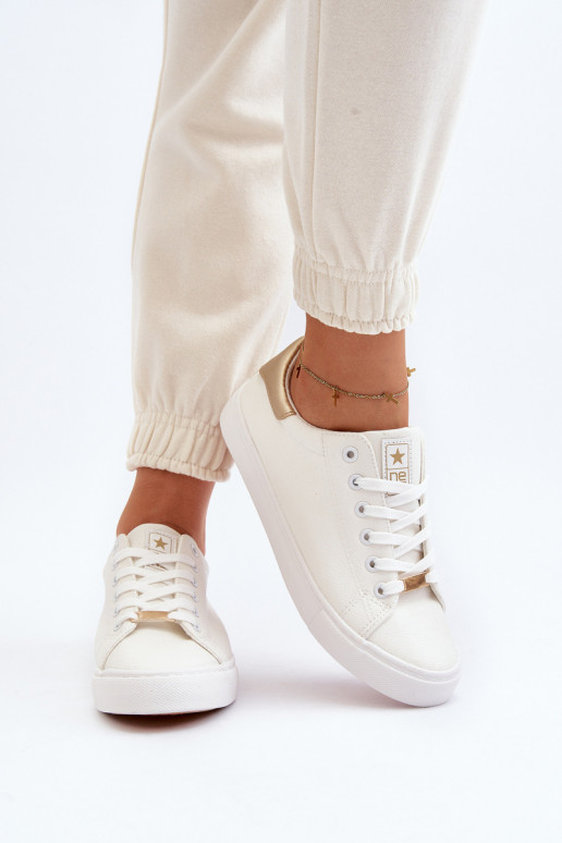 Chaussures de loisirs en éco-cuir de couleur blanche Tiraelle