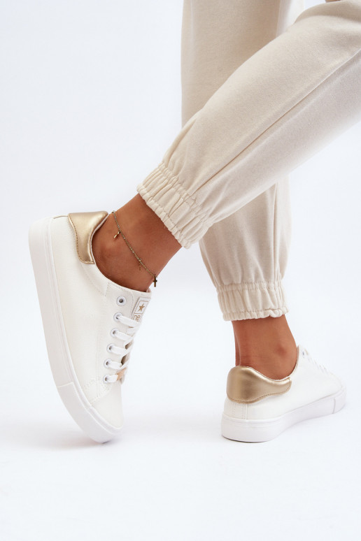 Chaussures de loisirs en éco-cuir de couleur blanche Tiraelle