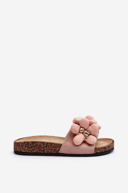 Chaussons pour femmes avec de beaux détails de couleur rose Bunlia
