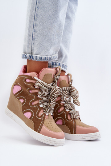 Baskets modèle chaussures couleur rose Leoppa 2