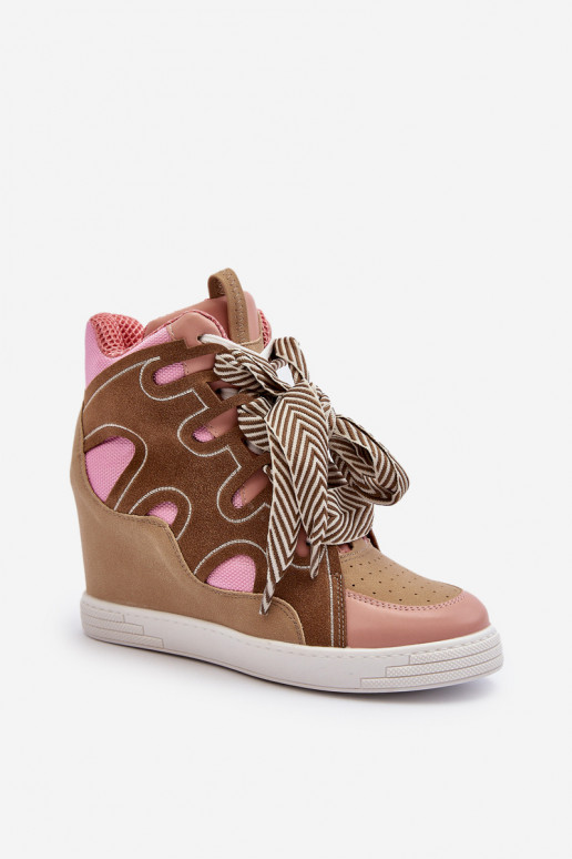 Baskets modèle chaussures couleur rose Leoppa
