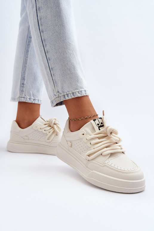 Sneakers model schoenen Eco beige kleur Avanalis