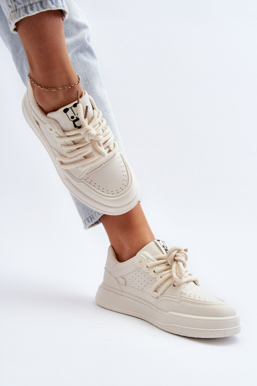 Baskets modèle chaussures Eco couleur beige Avanalis