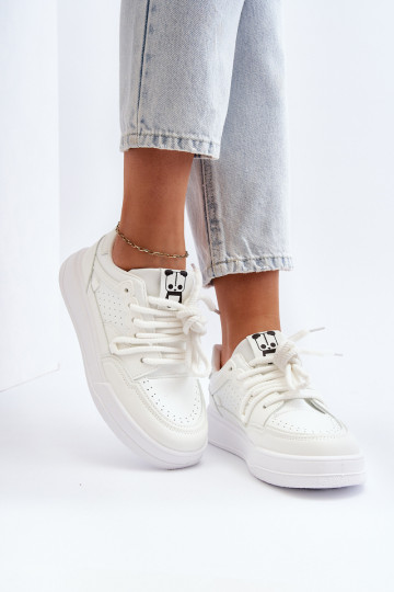 Sportieve schoenen van kunstleer witte kleur Avanalis 2